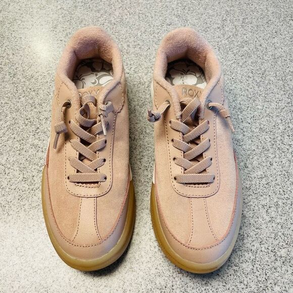 Roxy Joey Slip On Leather Sneaker Blush Pink Size 7 - Picture 8 of 9